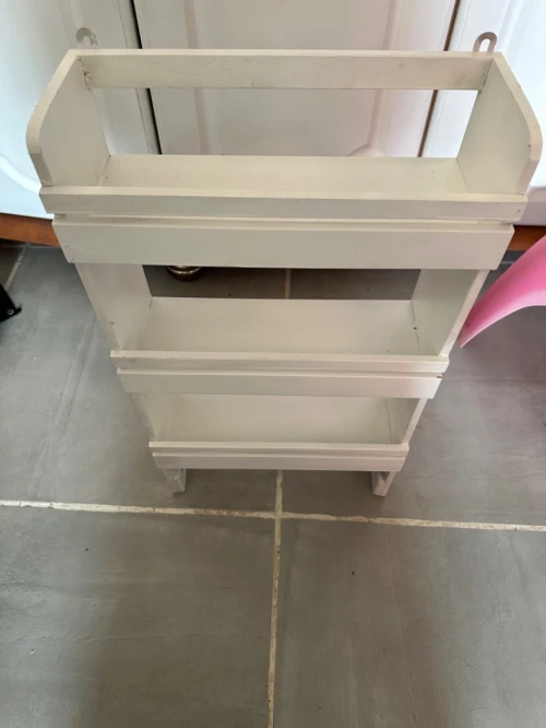 Étagère à épices blanche en bois