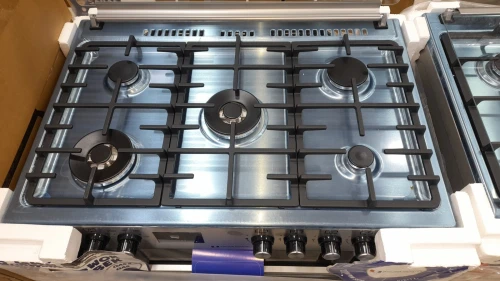 Promotion cuisinière arthur martin 5 feux double ventilateur double wok inox