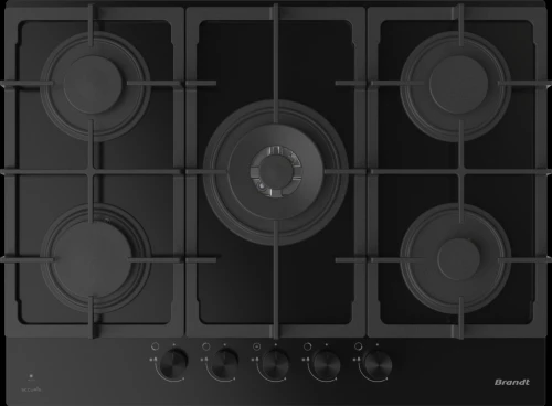 Promotion plaque de cuisson brandt 5 feux noir 