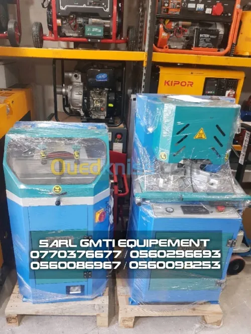 Tronceneuse pvc , tronceneuse a table miva , presse hydraulique, compresseur, poste a souder italy