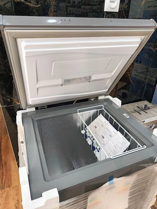 CONDOR Congélateur horizontal compact 102L Inverter avec lampe a l'interieur GRIS/BLANC