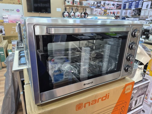 NARDI Four électrique pose libre ventilé 65L 2200w 64cm INOX/SILVER