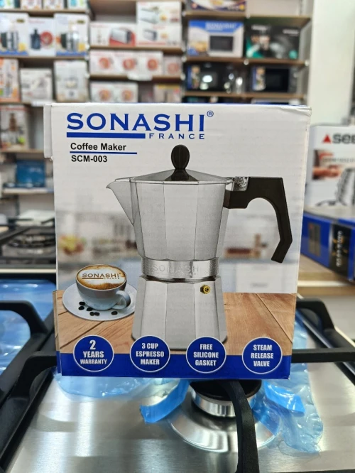 SONASHI cafetière à espresso moka 3 tasses et 6 tasses et 9 tasses