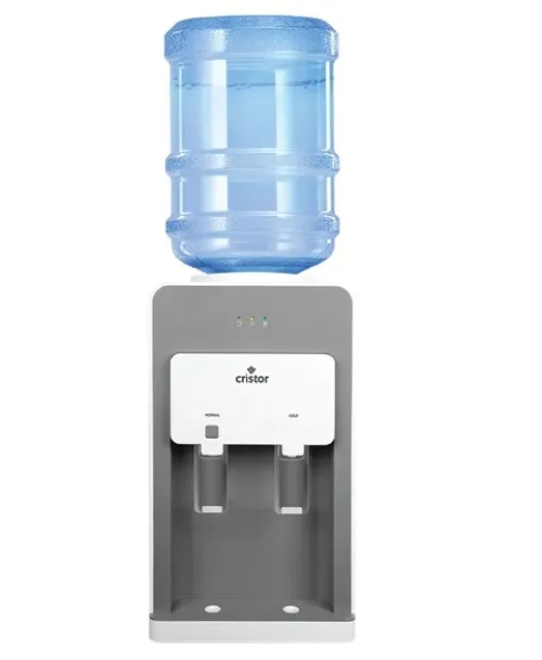 CRISTOR Fontaine distributeur d'eau fraiche sur table avec réservoir 20L Blanc et gris