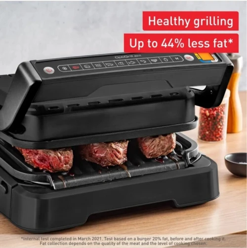 TEFAL OptiGrill 2en1 Intelligent Grill viande 9 programmes 2100w NOIRE