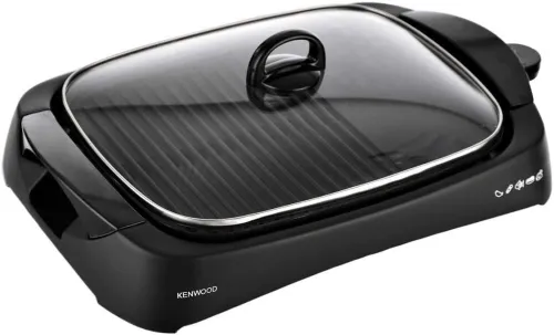 KENWWOD Health Grill Grille barbecue électrique avec couvercle en verre 1700w 58cm