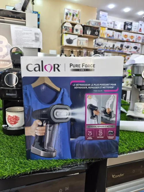 CALOR Pure Force 3en1 Défroisseur à main/fer à repasser/nettoie 1800w 90g