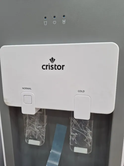 CRISTOR Fontaine distributeur d'eau fraiche sur table avec réservoir 20L Blanc et gris