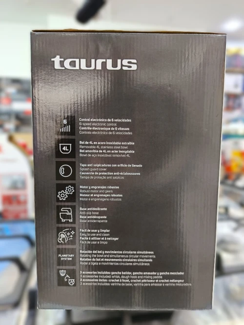 TAURUS Pétrin Mixing Chef compact 1000w 4L 1Kg