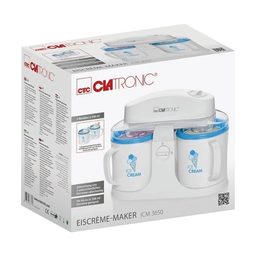 CLATRONIC Sorbetière Ice Cream Maker double tasses