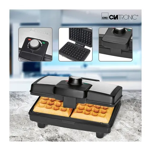 CLATRONIC Gaufrier Waffle maker 2 bacs