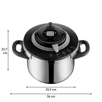 SEB Clipso+ Chef Cocotte minute Inox 4.5L/6L/8L 4 réglages