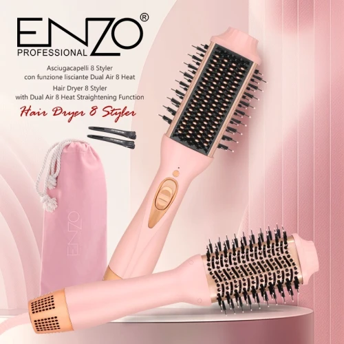 ENZO Brosse 2en1 soufflante et Lissante 1500w
