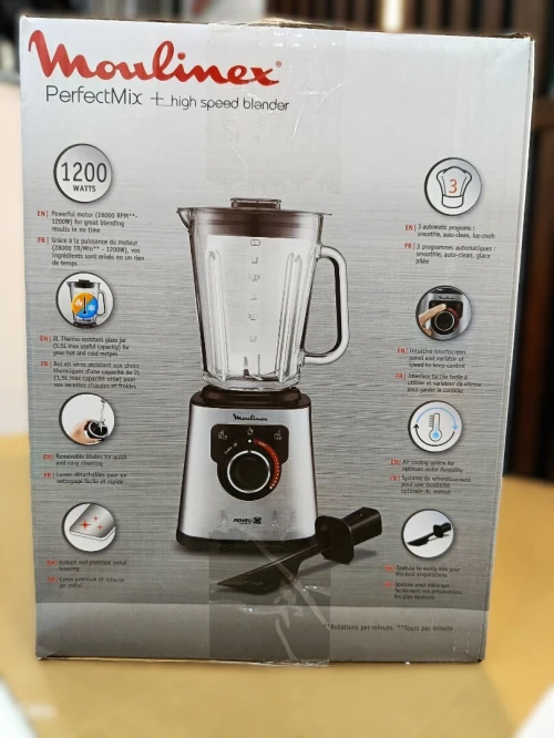 MOULINEX PerfectMix + Blender 1200w 5 vitesses 2L bol en verre