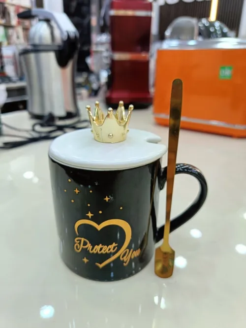 Chopes tasses café au lait avec couvercle en céramique