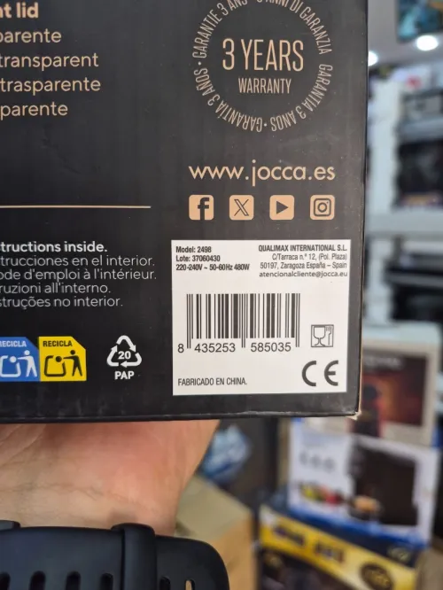 JOCCA Cafetière électrique Moka italienne 6 tasses
