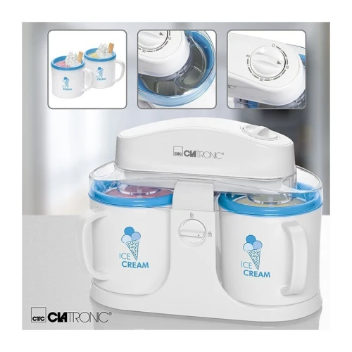 CLATRONIC Sorbetière Ice Cream Maker double tasses