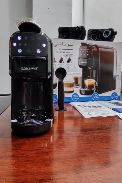 SONASHI Machine à café 3en1 Capsules NESPRESS/Dolce Gusto/Poudre 20 bars 1400w Tactile