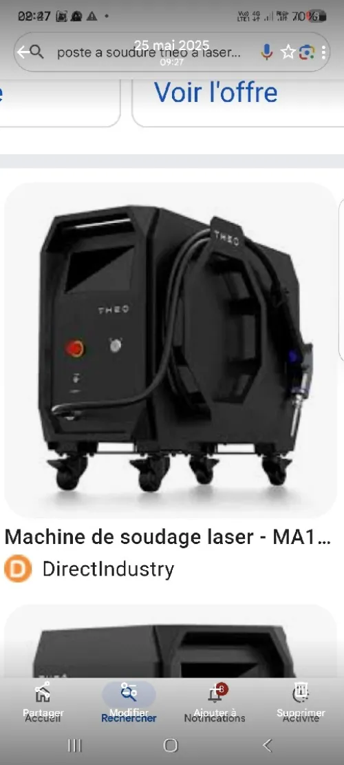 Poste à soudure au laser (portable) portative