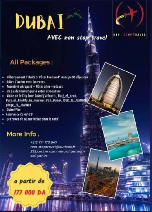 DUBAI POUR LE MOIS DE SEPTEMBRE AVEC NON STOP TRAVEL !
