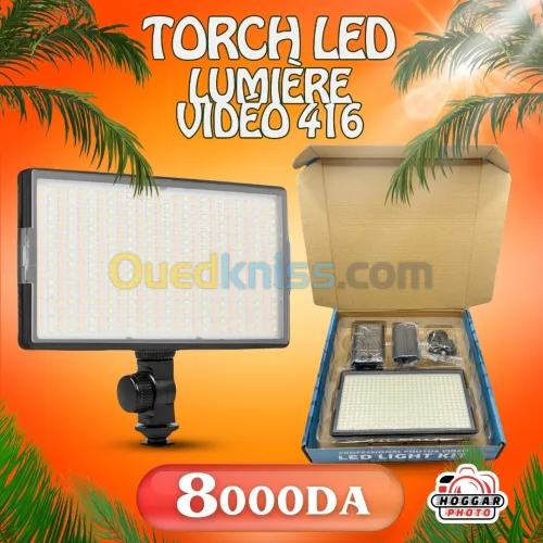 LED-416 LED lumière vidéo sur la caméra panneau lumineux de photographie  3200-5600K