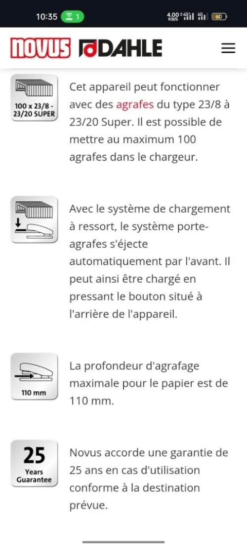 Agrafeuse novus b 52/3