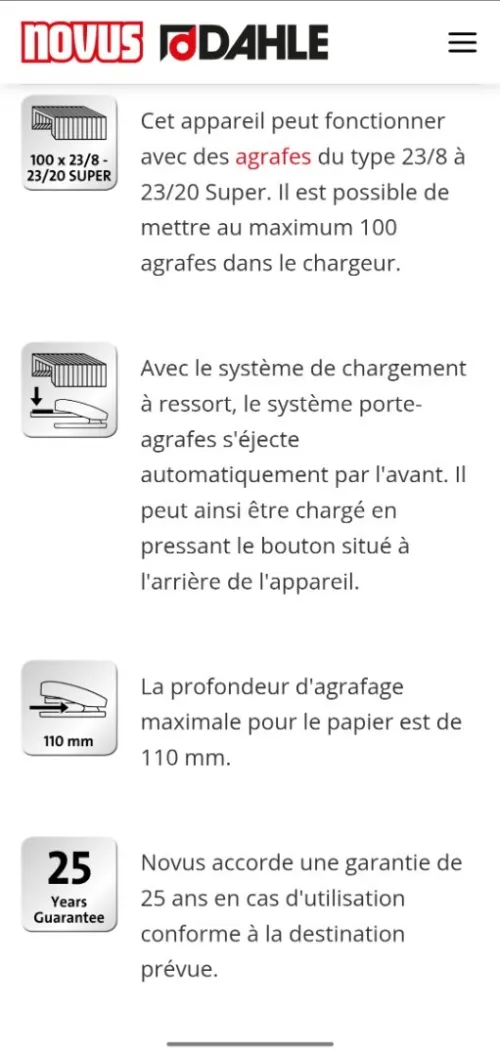 Agrafeuse novus b 52/3