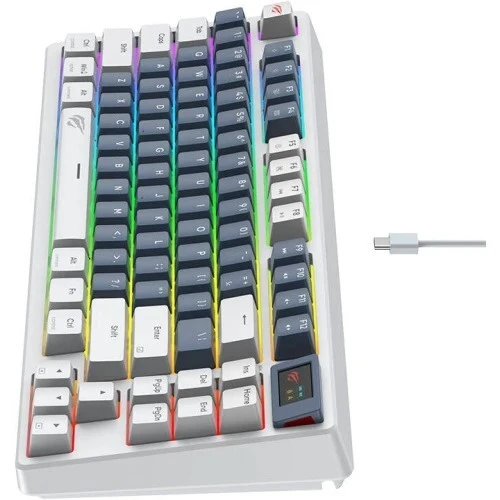 CLAVIER HAVIT MECANIQUE KB884L RED SWITCH SCREEN