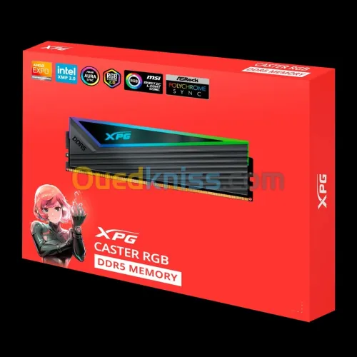 RAM DDR5 ADATA CASTER RGB 32GB 6400MHZ GREY