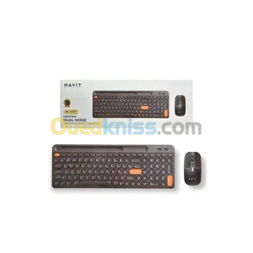 COMBO CLAVIER SOURIS S/F HAVIT KB835W 2.4 BLUETOOTH RECHARGEABLE