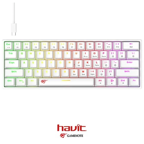 CLAVIER GAMER MECANIQUE HAVIT RGB 881L WHITE