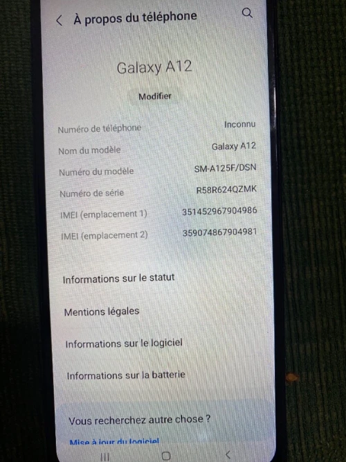 Samsung galaxy A12 