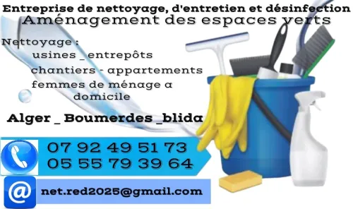 Entreprise de nettoyage et aménagement des espaces verts 