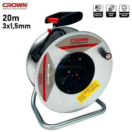 رول كابل كهربائي (CABLE REEL) من ماركة CROWN، موديل CAPT-ER20A