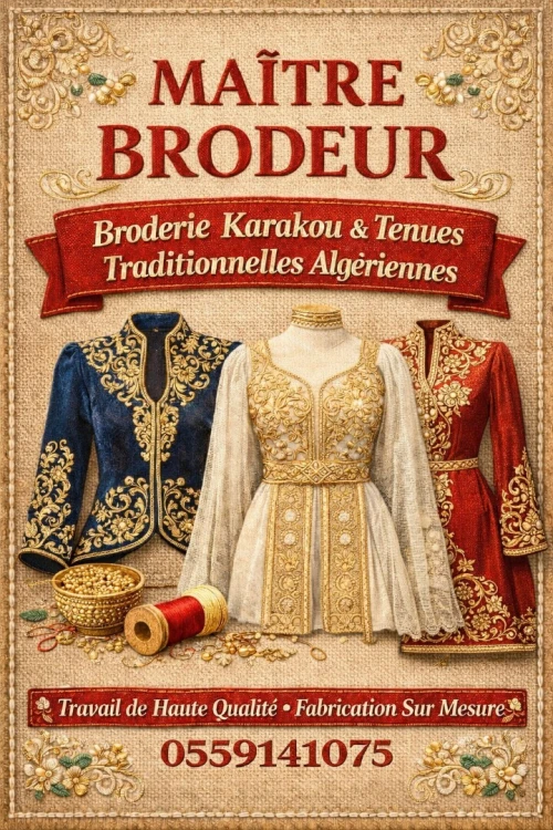 Broderie artisanale Chaara Fetla طرز حرير و فتلة