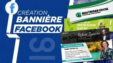 Créer une bannière Facebook , Instagram , LinkedIn, Tick tok