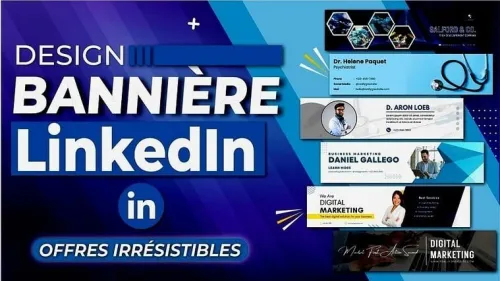 Créer une bannière Facebook , Instagram , LinkedIn, Tick tok