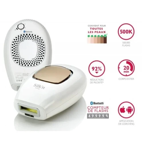 EPILATEUR A LUMIERE PULSEE -LASER- SILK'N REF H3101 CAPACITE 500 000 FLASHS