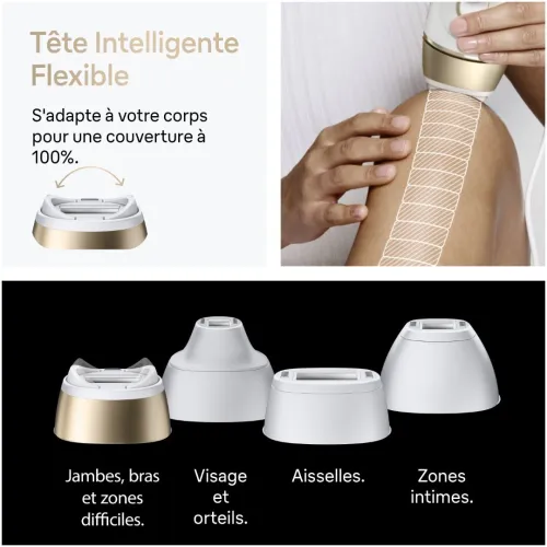 EPILATEUR LAZER BRAUN -A LUMIERE PULSEE- REF PL5382 / CORP, JAMBE, VISAGE ET BIKINI/ 4TETES + RASOIR