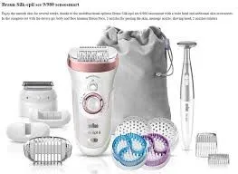 EPILATEUR BRAUN WATERPROOF SILK EPIL 9  REF SES9-980 AVEC 8 ACCESSOIRES