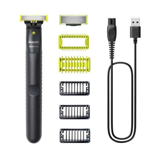 TONDEUSE PHILIPS ONE BLADE REF QP1624 AVEC 2 LAMES -CORP ET VISAGE-