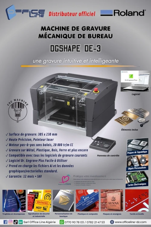 Machine de Gravure mécanique de bureau DESHAPE DE-3