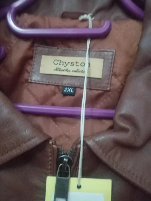 Blouson en cuir cognac
