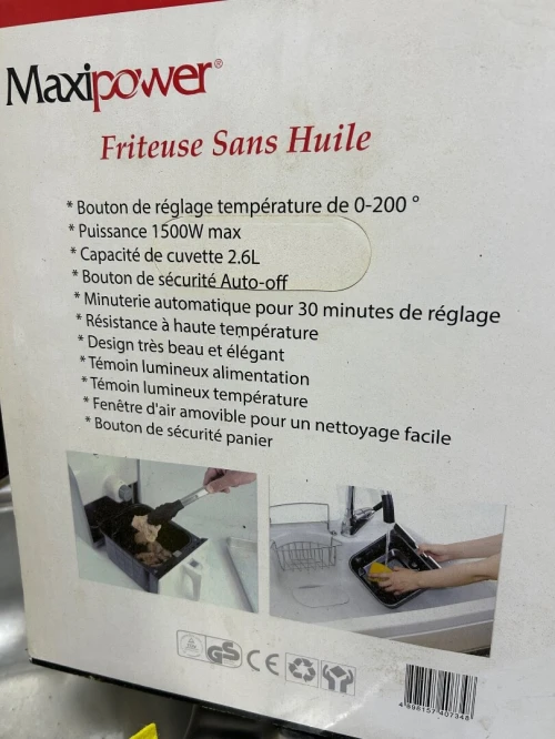 Friteuse sans huile air fryer