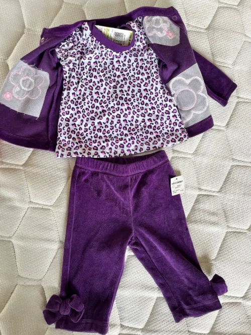 Ensemble 3 Pièces Bébé Fille NEUF avec Étiquette