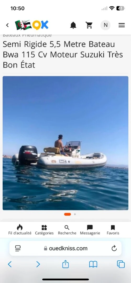 Semi rigide 5,5 metre bateau bwa 115 cv moteur Suzuki très bon état  Numéro de téléphone : 