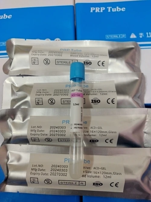 Tube prp 10ml avec anticoagulant et gel séparateur