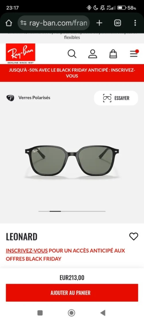 Ray ban leonard