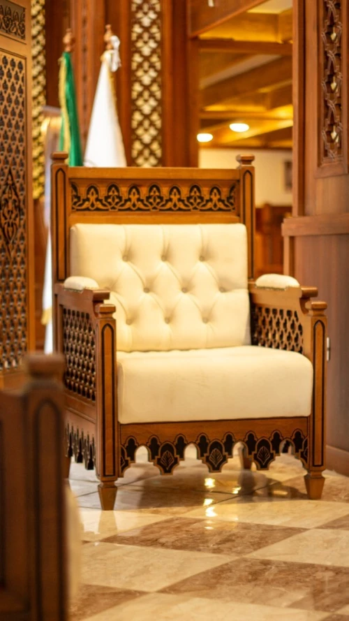 Ensemble de salon en bois de hêtre massif de style arabo-mauresque