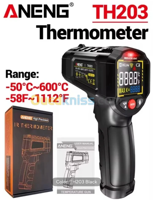 Thermomètre Laser industriel -50 Degré a 400 C , 600 C , 800 C , 1300 C , 1360 C , 1600 C 